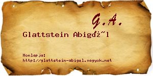 Glattstein Abigél névjegykártya